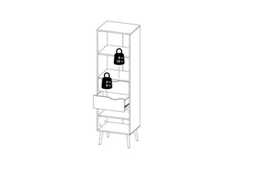 Hostafranc Reol 50,2 cm - Hvid - Opbevaring - Hylder & Reoler - Bogreol