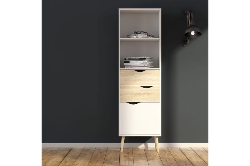 Hostafranc Reol 50,2 cm - Hvid - Opbevaring - Hylder & Reoler - Bogreol