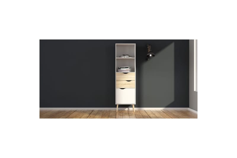 Hostafranc Reol 50,2 cm - Hvid - Opbevaring - Hylder & Reoler - Bogreol