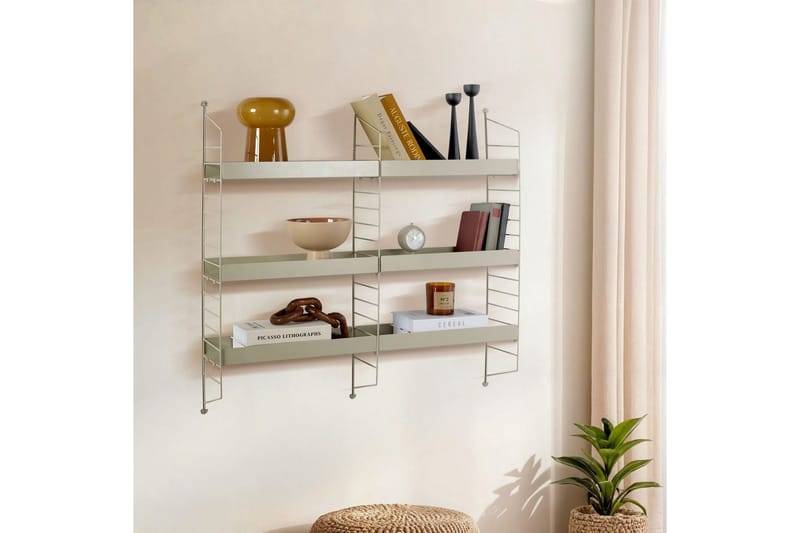 Hylder Homitis Pira Hylde 98 cm Taupe - Opbevaring - Hylder & Reoler - Reolsystem