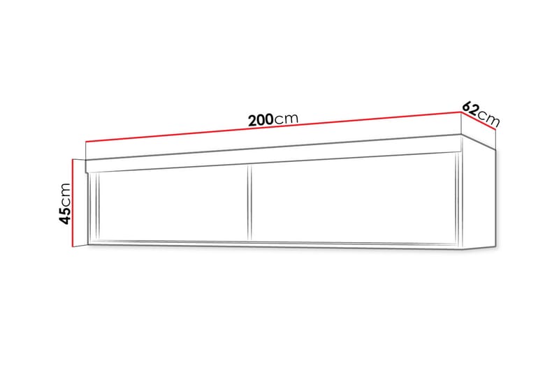 Szaf Hylde 62x200 cm till Garderobe - Hyldeknægte til garderobe - Hylder & hyldeknægte