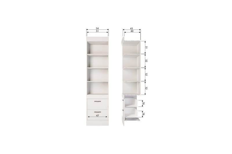 Hylder WOOOD Bogreol Bold Hvid - Opbevaring - Hylder & Reoler - Bogreol