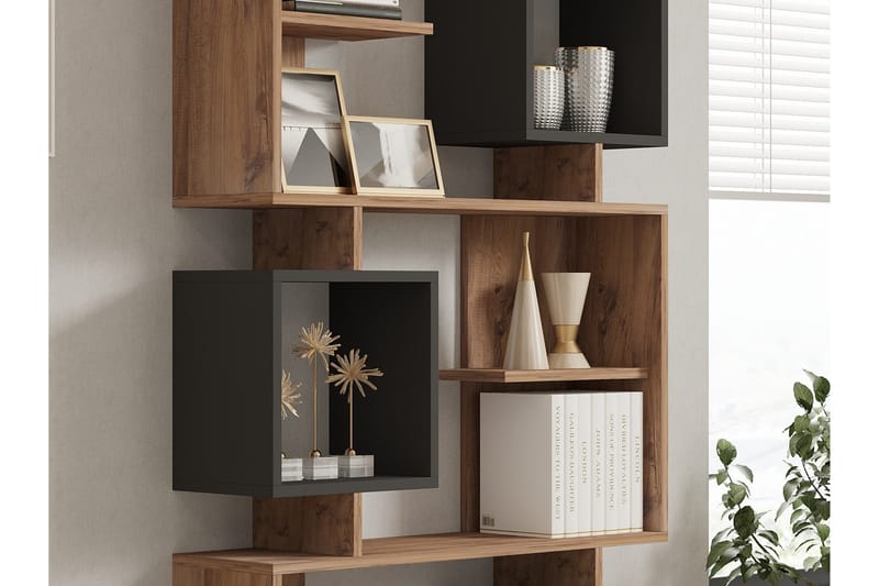 Icardi Bokhylla 90 cm - Brun/Antracit - Opbevaring - Hylder & Reoler - Bogreol