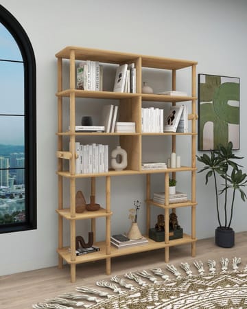 Icterina Bogreol 120 cm i Eg - Brun - Opbevaring - Hylder & Reoler - Bogreol