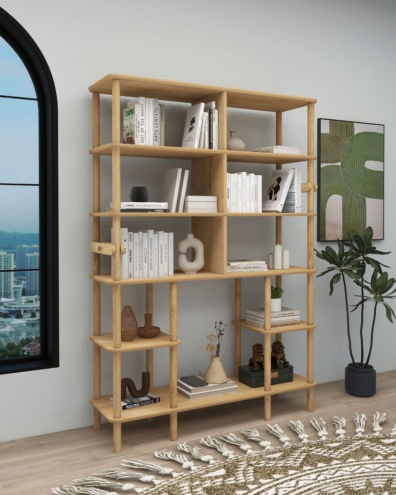 Icterina Bogreol 120 cm i Eg - Brun - Opbevaring - Hylder & Reoler - Bogreol