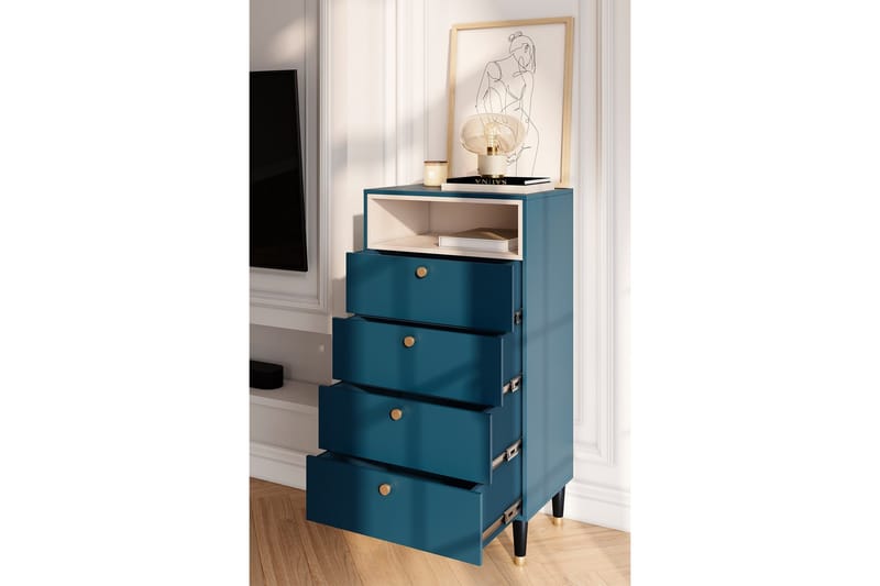 Includo Stigehylde 60x40 cm - Blå - Opbevaring - Opbevaringsmøbler - Kommode - Entrékommode