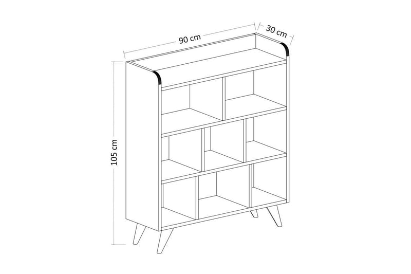 Kesto Bogreol 90 cm - Hvid - Opbevaring - Hylder & Reoler - Bogreol