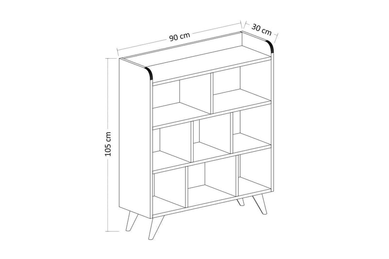 Kesto Reol 90 cm - Mellemfarvet træ - Opbevaring - Hylder & Reoler - Bogreol