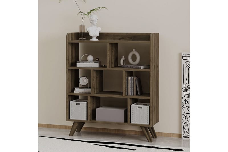 Kesto Reol 90 cm - Mellemfarvet træ - Opbevaring - Hylder & Reoler - Bogreol
