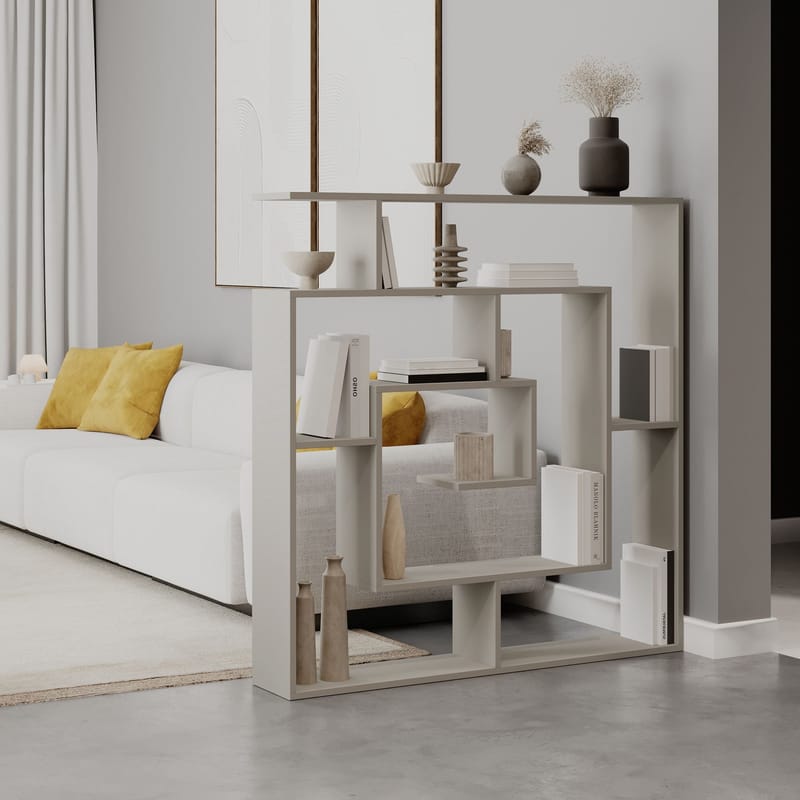 Labirent Bogreol 125 cm i Lyst Træ - Beige - Opbevaring - Hylder & Reoler - Bogreol