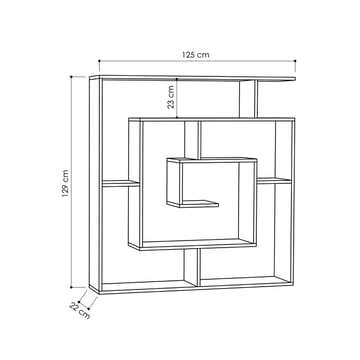 Labirent Bogreol 125 cm - Sapphire Oak - Opbevaring - Hylder & Reoler - Bogreol