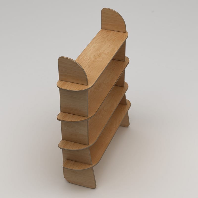 Ledina Bogreol 150x160 cm - Naturtræ - Opbevaring - Hylder & Reoler - Bogreol