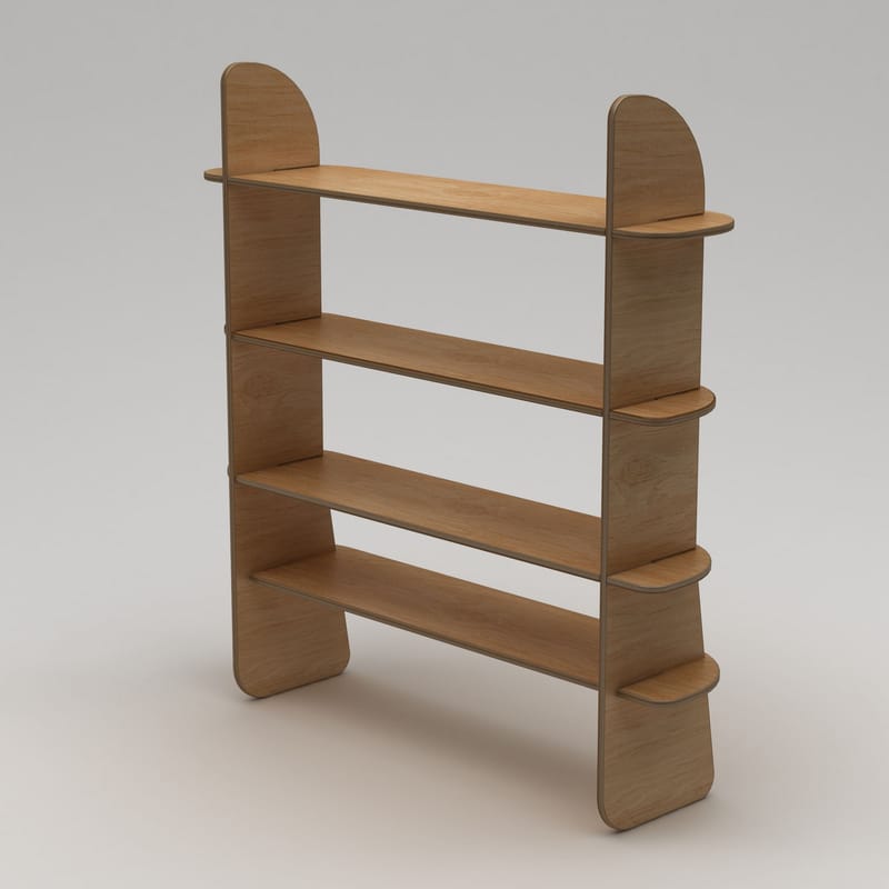 Ledina Bogreol 150x160 cm - Naturtræ - Opbevaring - Hylder & Reoler - Bogreol