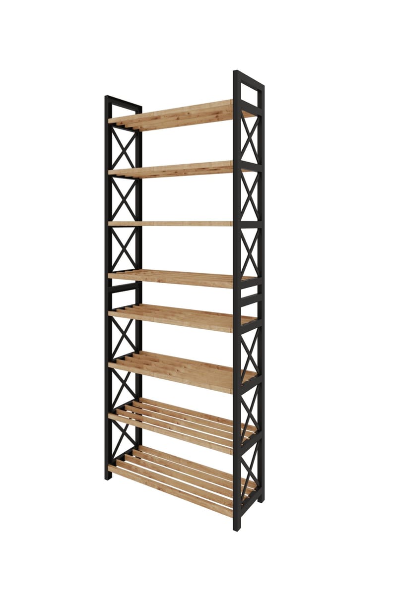 Lekora Multifunktionshylde 128 cm - Sort - Opbevaring - Hylder & Reoler - Hylder & hyldeknægte