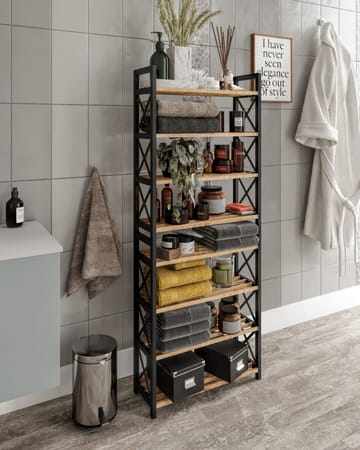 Lekora Multifunktionshylde 128 cm - Sort - Opbevaring - Hylder & Reoler - Hylder & hyldeknægte