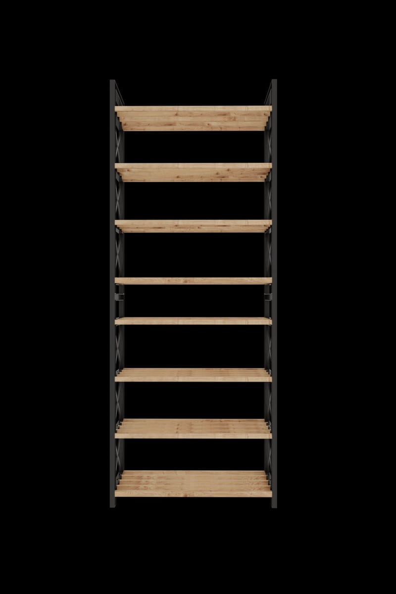 Lekora Multifunktionshylde 128 cm - Sort - Opbevaring - Hylder & Reoler - Hylder & hyldeknægte