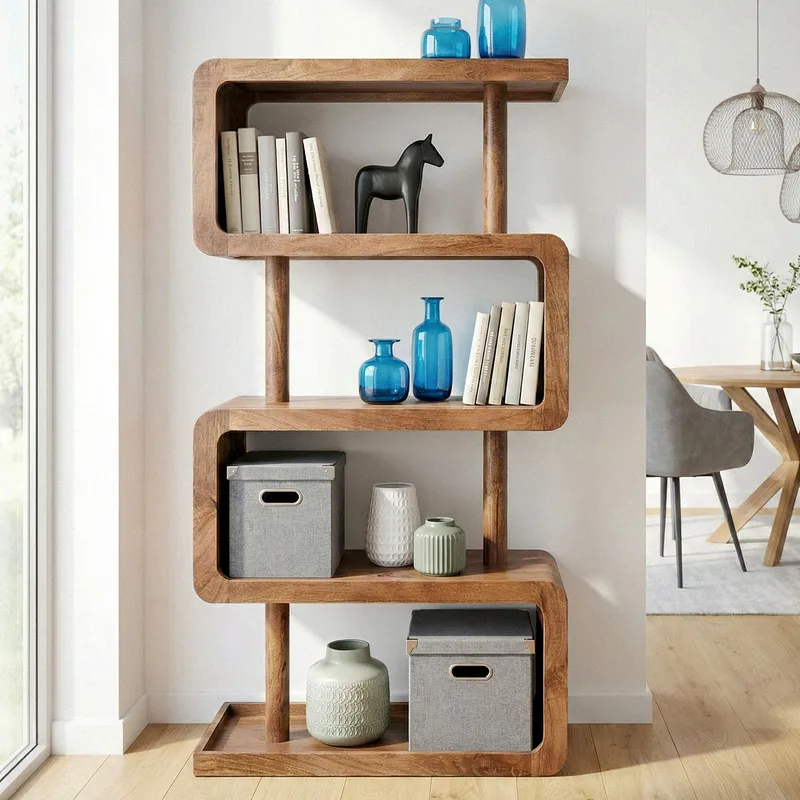 Livova fritstående hylde 80 cm - naturbrun - Opbevaring - Hylder & Reoler - Hylder & hyldeknægte