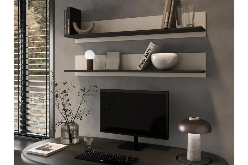 Lyrosen Vägghylla 125 cm - Beige - Opbevaring - Hylder & Reoler - Væghylde & vægreol