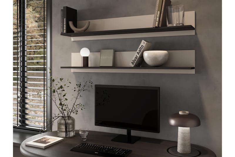 Lyrosen Vägghylla 125 cm - Beige - Opbevaring - Hylder & Reoler - Væghylde & vægreol