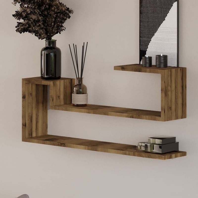 Melto Væghylde 90x41,2x17 cm - Antik valnød - Opbevaring - Hylder & Reoler - Væghylde & vægreol