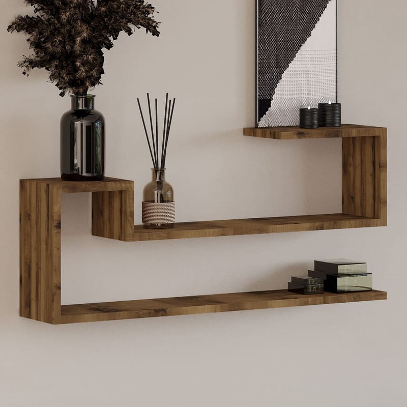 Melto Væghylde 90x41,2x17 cm - Antik valnød - Opbevaring - Hylder & Reoler - Væghylde & vægreol