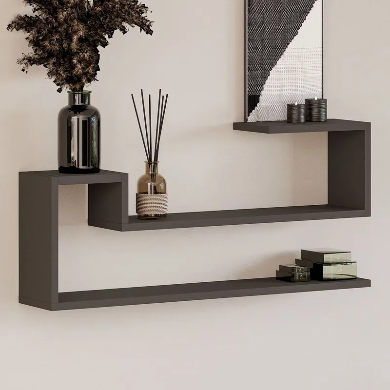 Melto Væghylde 90x41,2x17 cm - Antracit - Opbevaring - Hylder & Reoler - Væghylde & vægreol