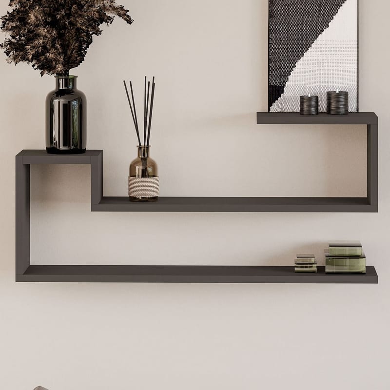 Melto Væghylde 90x41,2x17 cm - Antracit - Opbevaring - Hylder & Reoler - Væghylde & vægreol