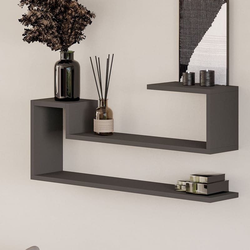 Melto Væghylde 90x41,2x17 cm - Antracit - Opbevaring - Hylder & Reoler - Væghylde & vægreol