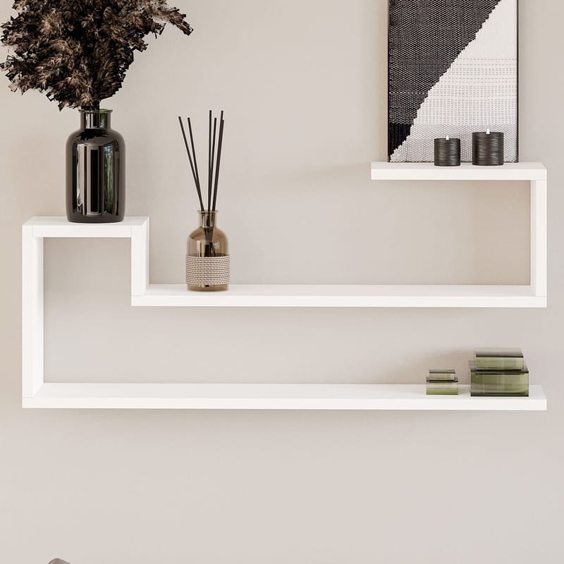 Melto Væghylde 90x41,2x17 cm - Hvid - Opbevaring - Hylder & Reoler - Væghylde & vægreol