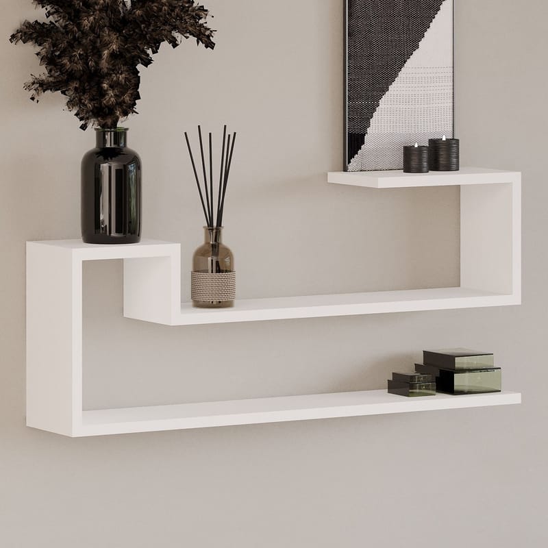 Melto Væghylde 90x41,2x17 cm - Hvid - Opbevaring - Hylder & Reoler - Væghylde & vægreol