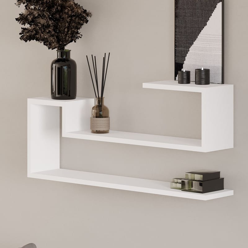 Melto Væghylde 90x41,2x17 cm - Hvid - Opbevaring - Hylder & Reoler - Væghylde & vægreol