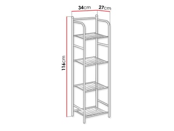 Metalreol ZOBEZ DD1001500 sort - Opbevaring - Hylder & Reoler - Hylder & hyldeknægte