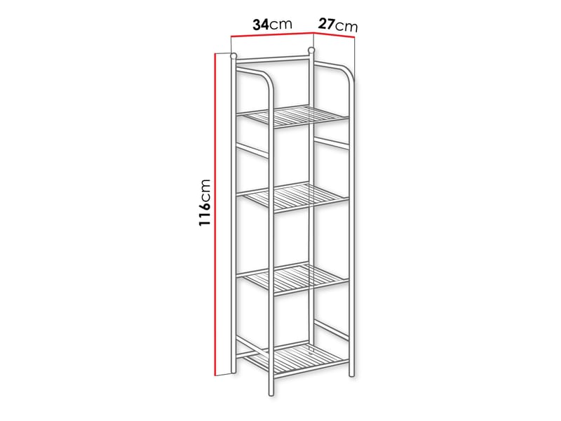 Metalreol ZOBEZ DD1001500 sort - Opbevaring - Hylder & Reoler - Hylder & hyldeknægte