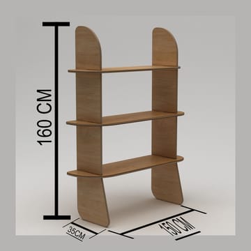 Molira Bogreol 102x215 cm - Naturtræ - Opbevaring - Hylder & Reoler - Bogreol