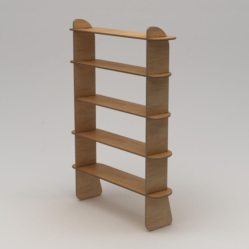 Molira Bogreol 102x215 cm - Naturtræ - Opbevaring - Hylder & Reoler - Bogreol