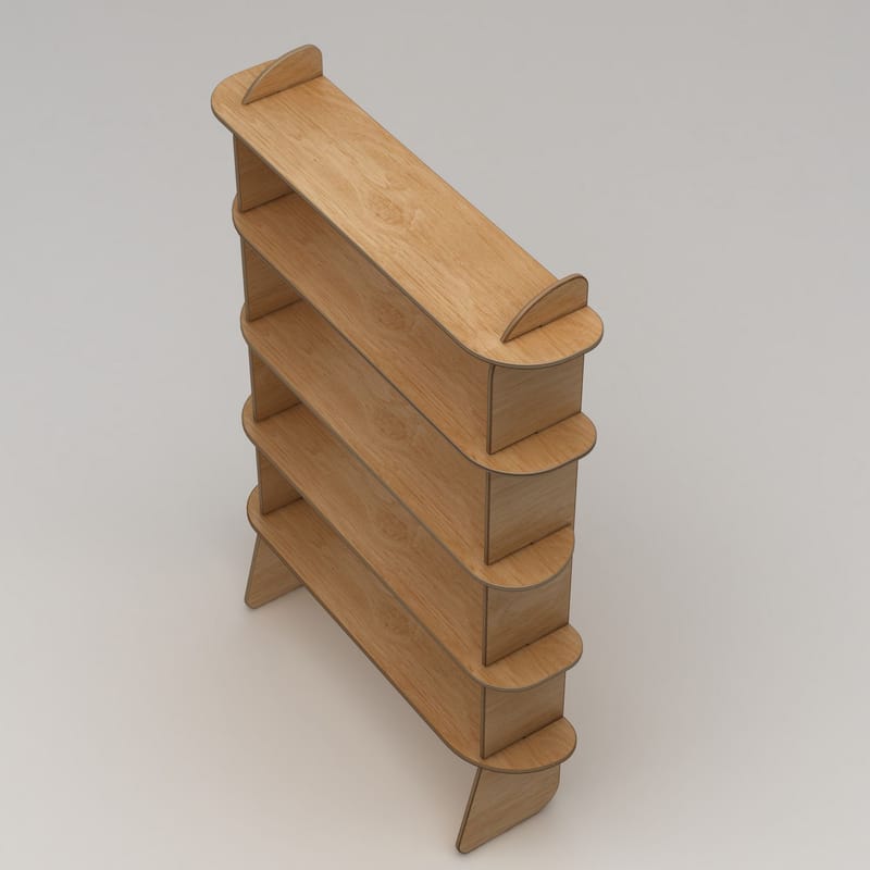 Molira Bogreol 102x215 cm - Naturtræ - Opbevaring - Hylder & Reoler - Bogreol