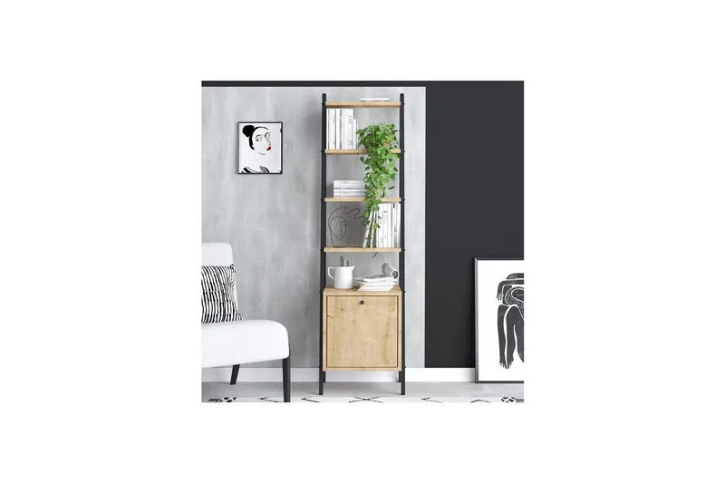 Monaia Bogreol 44 cm - Eg/Sort - Opbevaring - Hylder & Reoler - Bogreol