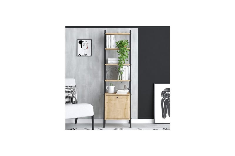 Monaia Bogreol 44 cm - Eg/Sort - Opbevaring - Hylder & Reoler - Bogreol