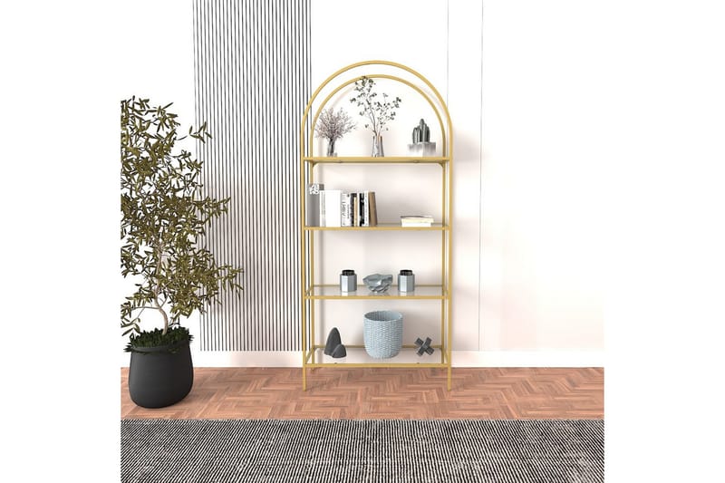 Monaia Bogreol 80 cm - Guld - Opbevaring - Hylder & Reoler - Bogreol