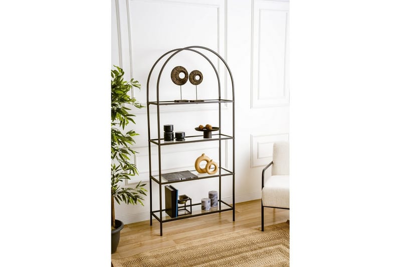 Monaia Bogreol 80 cm - Sort - Opbevaring - Hylder & Reoler - Bogreol