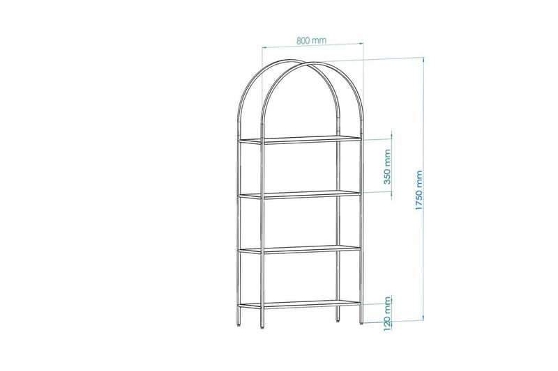 Monaia Bogreol 80 cm - Sort - Opbevaring - Hylder & Reoler - Bogreol