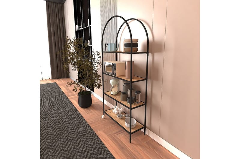 Monaia Bogreol 80 cm - Sort/Natur - Opbevaring - Hylder & Reoler - Bogreol