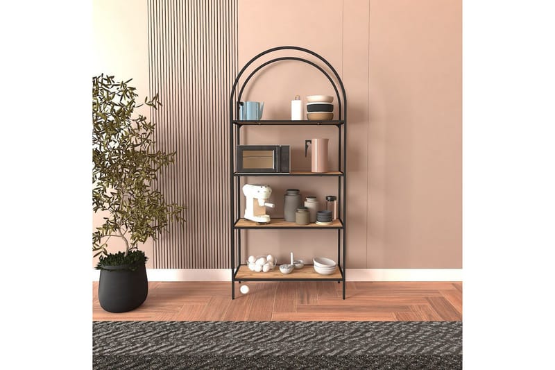 Monaia Bogreol 80 cm - Sort/Natur - Opbevaring - Hylder & Reoler - Bogreol