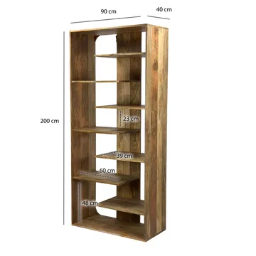 Moraro fritstående hylde 90 cm - Naturbrun - Opbevaring - Hylder & Reoler - Bogreol