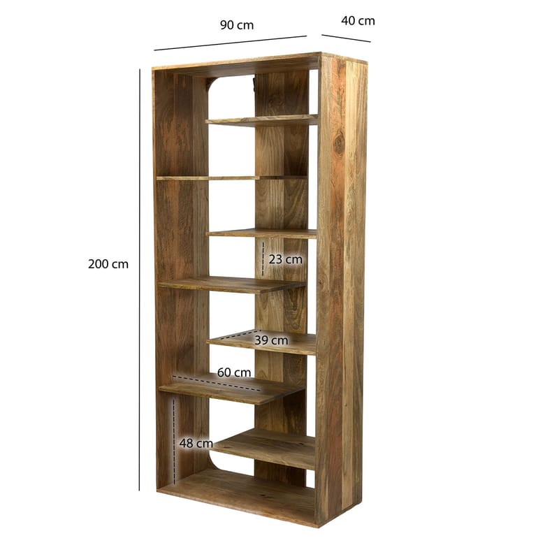 Moraro fritstående hylde 90 cm - Naturbrun - Opbevaring - Hylder & Reoler - Bogreol