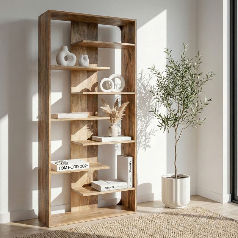 Moraro fritstående hylde 90 cm - Naturbrun - Opbevaring - Hylder & Reoler - Bogreol