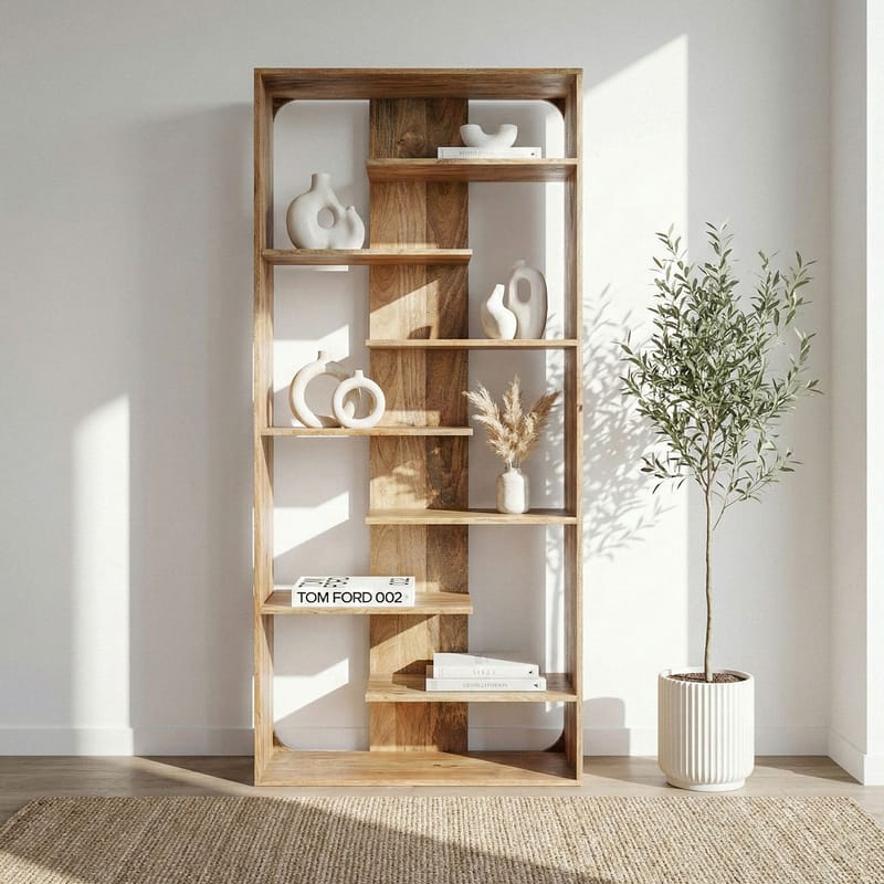 Moraro fritstående hylde 90 cm - Naturbrun - Opbevaring - Hylder & Reoler - Bogreol