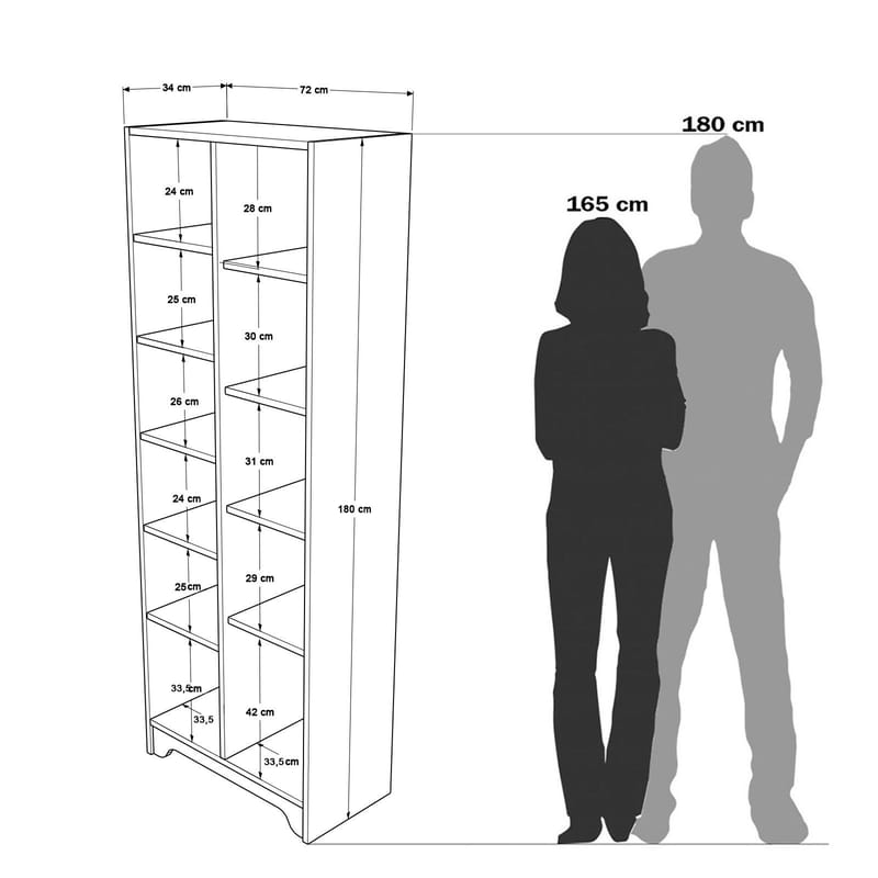 Multi Purpose Cabinet Homitis Hvid - Opbevaring - Hylder & Reoler - Bogreol