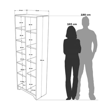 Multi Purpose Cabinet Homitis Eg antracit - Eg/Antracit - Opbevaring - Hylder & Reoler - Bogreol