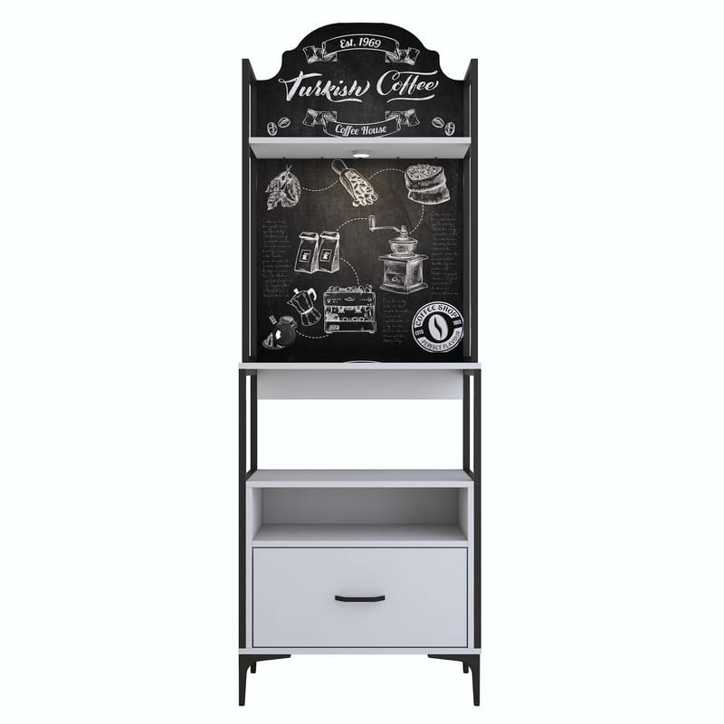 Multifunktionsskab Wallxpert Gala Hylde (70 x 205 x 40 cm) Hvid - Hvid - Opbevaring - Hylder & Reoler - Reolsystem